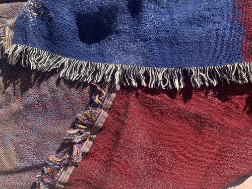 TEXAS LONESTAR Afghan Throw State Flag 4ft x 5ft Cotton Woven Throw Blanket - Picture 11 of 11