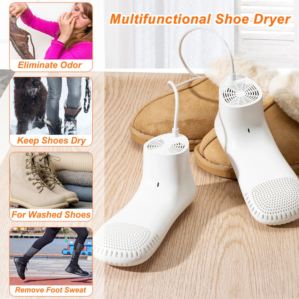 2Pcs Shoe Dryer+Timer Boot Deodorizer Footwear Electric Warmer Sock Glove  HOT!