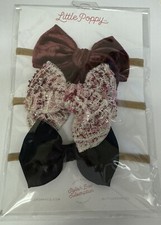 New Little Poppy Co Holiday Hair Bow Set Stylish Subscription
