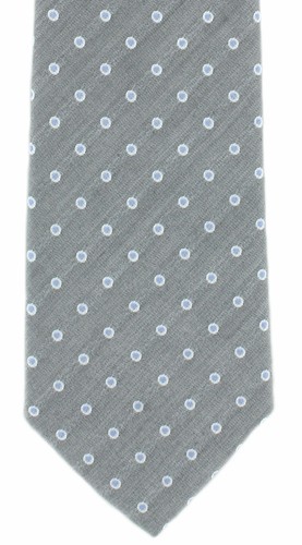 Outline Spot Silk Cotton Blend Tie - Picture 9 of 18
