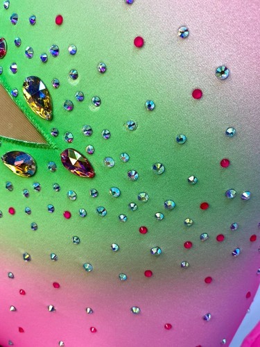 Gorgeous premium Crystals Rhythmic Gymnastics Leotard, aerial circus acrobatics - Picture 4 of 9