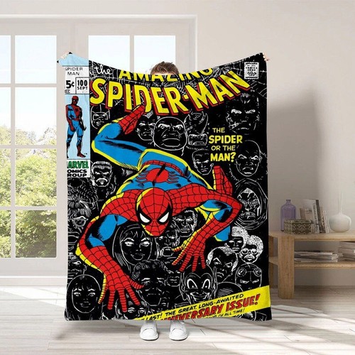 Spider Man Series Flannel Nap Blanket, Sofa Bed Sheet, Air Conditioning Blanket - Picture 3 of 21