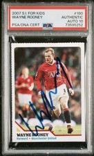 Wayne Rooney SI Sports Illustrated for Kids 2007 Card #180 PSA Autograph 10