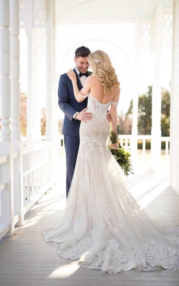 Martina Liana designer wedding dress handcrafted lace style 1012