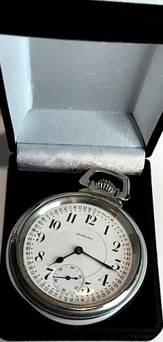 ⭐R/R GRADE,NICKEL S/CASE HOWARD, SERIES 5, 16s, 19Js OPEN FACE POCKET WATCH,FWO⭐ - Picture 8 of 17