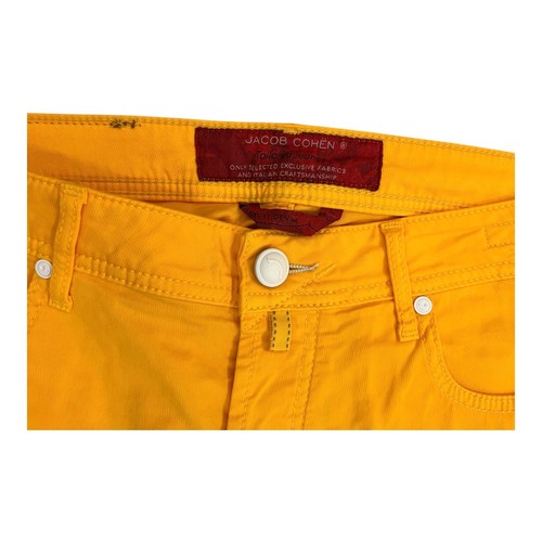 Pantalón vaquero hombre JACOB COHEN J688 COMFORT 5 bolsillos amarillo naranja elegante NUEVO ETIQUETA - Imagen 5 de 12