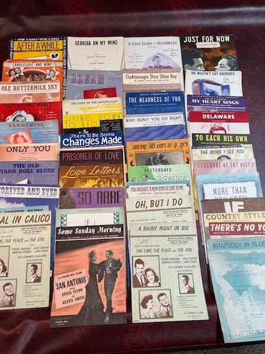 Lot of 40 Sheet Music 20's,30's,40's Some hard to find!