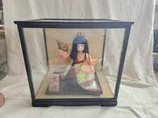 Vintage Japanese Doll Kimono Ichimatsu Kyomai Dancer Geisha 11" In Case
