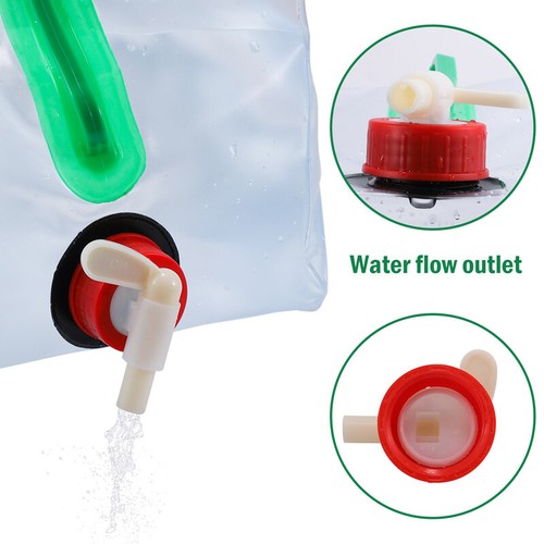 Confezione 2 Contenitori Acqua Pieghevole Senza BPA con Rubinetto Caraffa Conservazione Acqua Campeggio - Foto 5 di 18