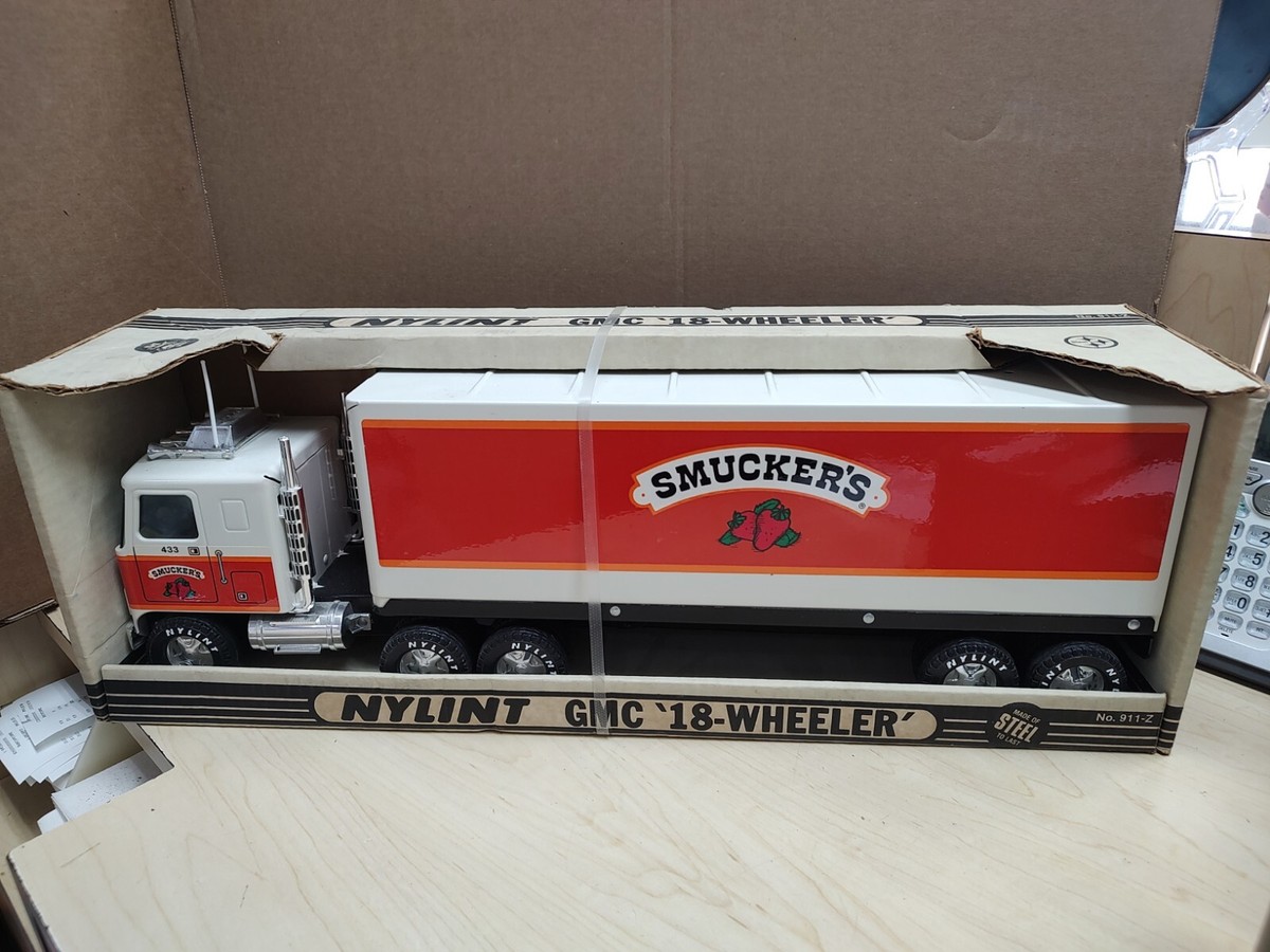 Vintage Nylint Pressed Steel Smucker's GMC 18 Wheeler Truck