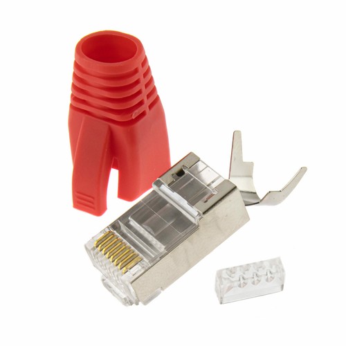 10x Netzwerkstecker CAT 7 6A RJ45 LAN Crimp Knickschutz, verschiedene Farben - Afbeelding 22 van 40