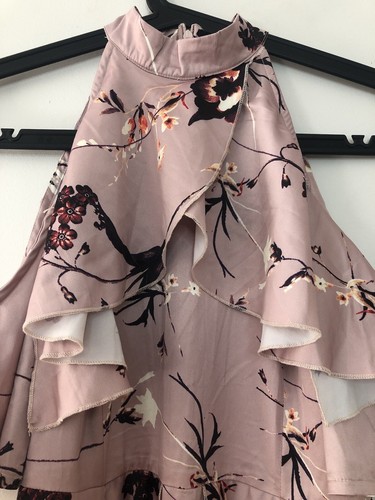 PRETTY LITTLE THINGS Dress Womens Size 6 Floral Pink Bodycon Midi Ladies Adult - Bild 5 von 11