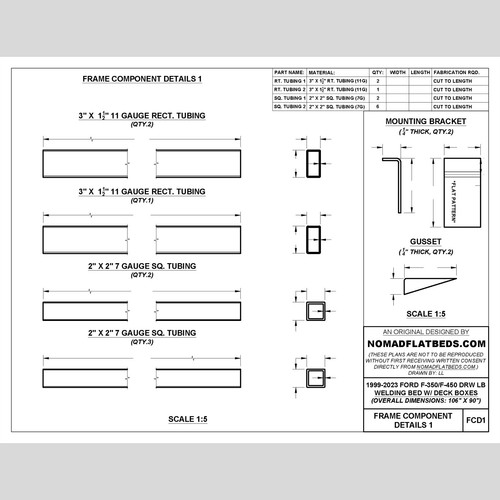1999-2023 Ford F-350/F-450 Welding Bed W/ Deck Boxes Plans DIY Custom Blueprints - 第 13/17 張圖片