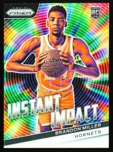 2023-24 Panini Prizm Brandon Miller RC Silver Instant Impact #4 