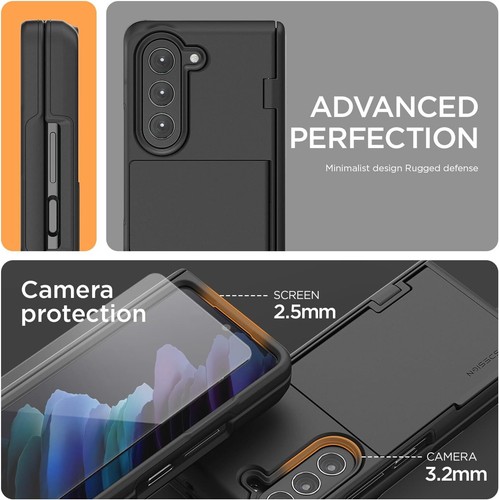 For Galaxy Z Fold 5 5G Case VRS Design[Terra Guard Modern Go] Wallet Phone Cover - Picture 3 of 44