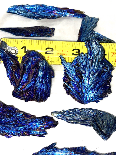 Menge 700,g Titan beschichtet Kyanit Bladerainbow Proben 2" - 4" - Bild 3 von 12