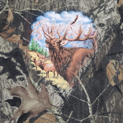 Mossy Oak Kids Camo T Shirt Size L Large Short Sleeve Camouflage Casual Elk - Picture 2 of 8
