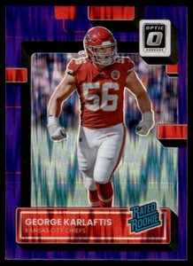 2022 Donruss Optic Purple Shock George Karlaftis RC Kansas City Chiefs #256