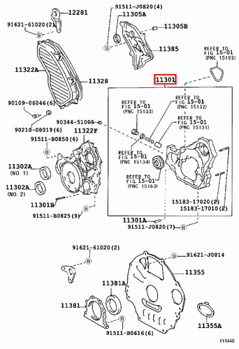 Genuine LandCruiser 100 80 Series 1HD FT 1HD T Timing Gear Cover Case Oil Pump - Picture 15 of 17