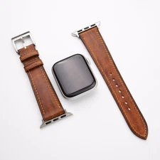 Patina Tan Vachetta Leather Apple Watch Band 38mm 40mm 41mm 42mm 44mm 45mm