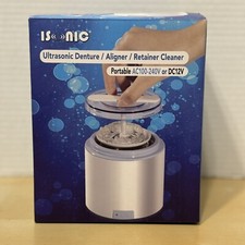 iSonic DS180 Portable Ultrasonic Denture/Retainer Cleaner DC12V AC100-240V NEW