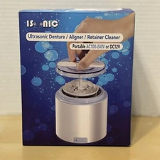 iSonic DS180 Portable Ultrasonic Denture/Retainer Cleaner DC12V AC100-240V NEW