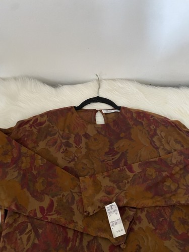 Vintage 1980s Calvin Klein Classics 100% Silk Floral Blouse Top I.MAGNIN Sz 4 - Picture 8 of 8
