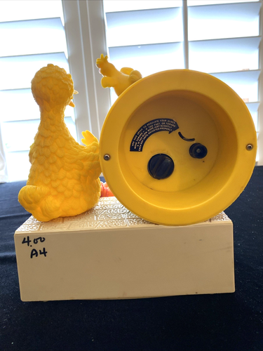 1977 Sesame Street BIG BIRD Wind Up ALARM CLOCK Clock Works No Talk @160 - Picture 6 of 8