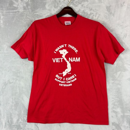 Vintage Vietnam Veteran Shirt Adult XL Red Selec-T TeeJays War Single Stitch - Picture 3 of 10