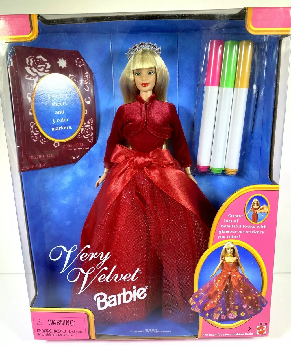 NIB BARBIE DOLL 1998 VERY VELVET 20528