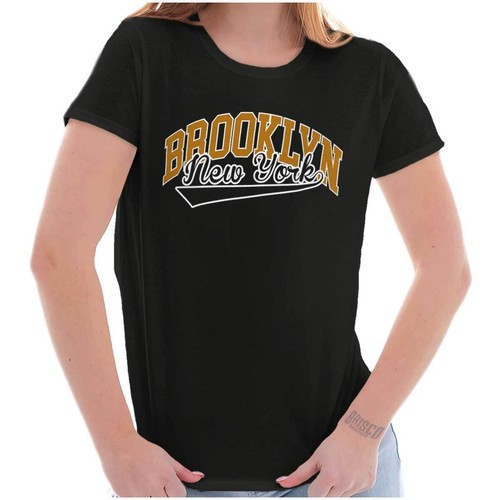 Varsity Athletic Brooklyn New York NY State Womens Top Junior Graphic Tee - Picture 7 of 7