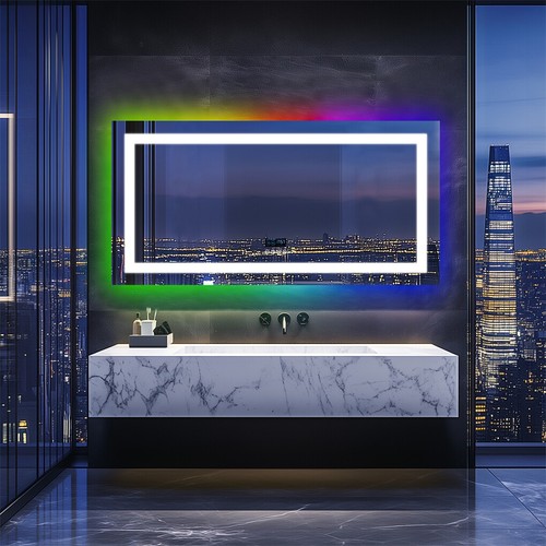 1200MM Large Bluetooth LED Bathroom Mirror Adjustable RGB Vanity Mirror Music - Picture 4 of 20