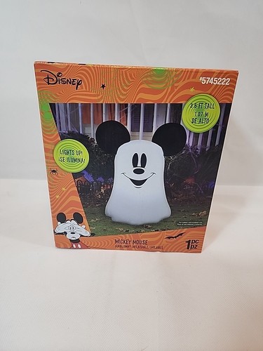 Disney Gemmy Halloween Mickey & Minnie Mouse Geist Schlauchboote 3,5 Fuß Set Neu im Karton - Bild 17 von 18