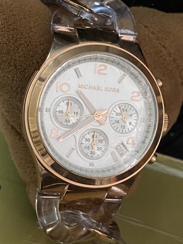 Women’s Clear/Gold Tone Michael Kors MK4282 Wrist Watch - Picture 4 of 21
