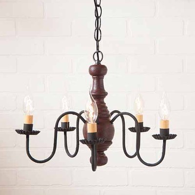 Lancaster 5 Arm Wood Spun Chandelier In Red Primitive Light Country Lighting Ebay Lancaster 5 Arm Wood Spun Chandelier In Red Primitive Light Country Lighting Ebay