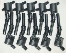 Set of 10 Heavy Duty Ignition Coils DG-508 BLACK