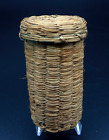 New ListingNative American Corn Sewing Basket Passamaquoddy Maine Sweetgrass C2