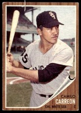 1962 Topps #178a Camilo Carreon Chicago White Sox VG-VGEX