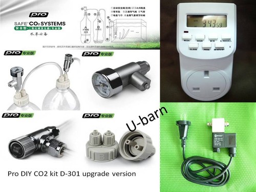 Pro DIY CO2 kit system magnetic solenoid valve, timer switch planted aquarium