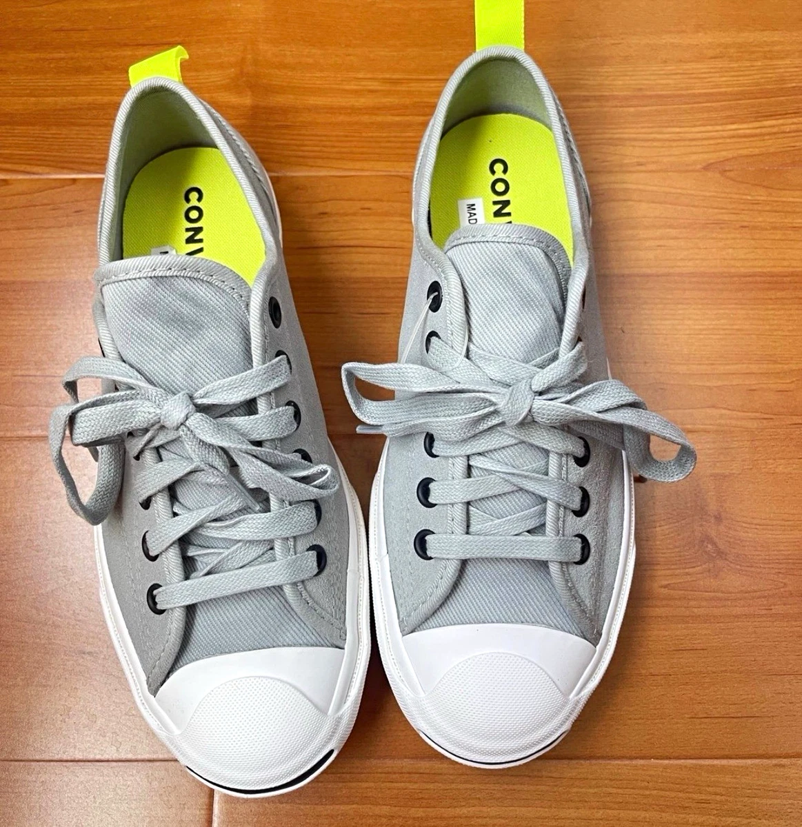 Converse Jack Purcell Low Top Schnürschuhe Sneaker grau weiß gelb Unisex