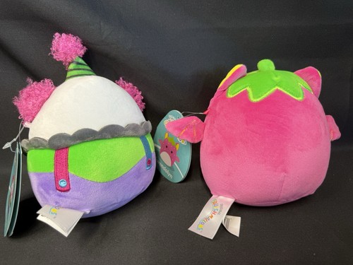 Squishmallows 5” Gwendolyn il pipistrello alla fragola e Umberto il clown nuovo con etichetta - Foto 3 di 3