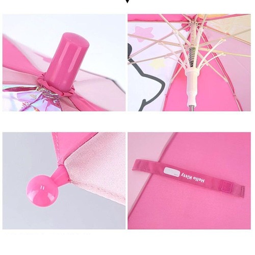 Hello Kitty Sweet Star 3D Pop-Up Stern offen Stock Regenschirm für Regen - Bild 6 von 7