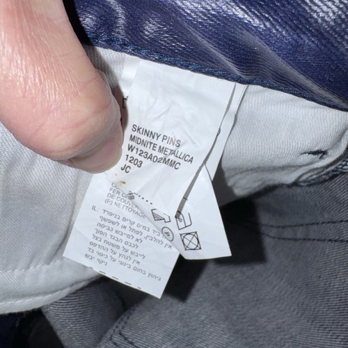 Pantalones de fiesta KSUBI JEANS 26 X 31 PINES AJUSTADOS MEDIANOCHE METÁLICOS azul oscuro - Imagen 10 de 13