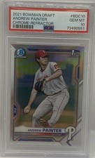 2021 Bowman Draft Chrome 1st Bowman Andrew Painter Refractor PSA 10 GEM MINT