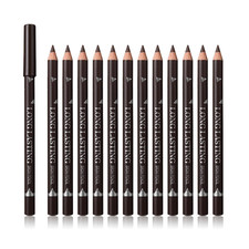 12 Pcs Dark Brown Eyebrow Pencil Eyeliner Makeup  Soft Textured  Easy to Color  Wat