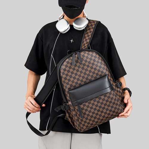 Fashion Unisex Backpack Business Leather Laptop Travel Waterproof School Bag PU - Picture 4 of 26