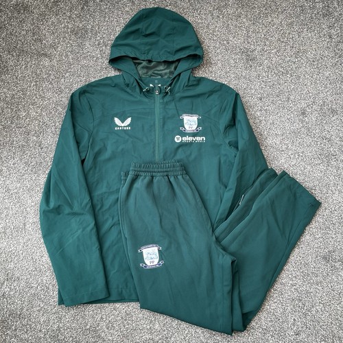 Mens Castore Preston North End FC Green Football Tracksuit - Size Medium/Large
