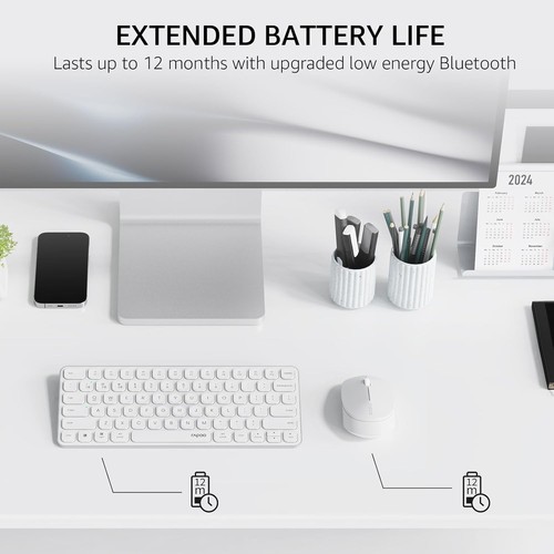 RAPOO 9010M Multi-Device Wireless Keyboard and Mouse Combo for PC Laptop Mac - Picture 2 of 8