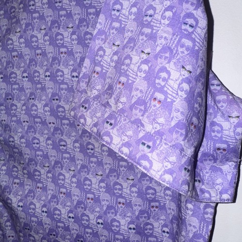 Robert Graham THE FANS Purple Short Sleeve $188 TAILORED Fit XL NWOT Glasses - Picture 2 of 12