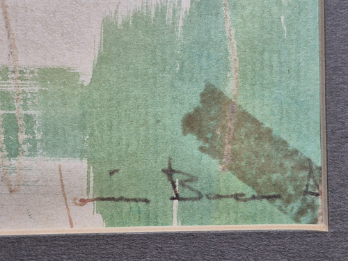 1953 Künstlersigniertes mexikanisches Aquarell mit Buntstift, ungerahmt - Bild 3 von 12